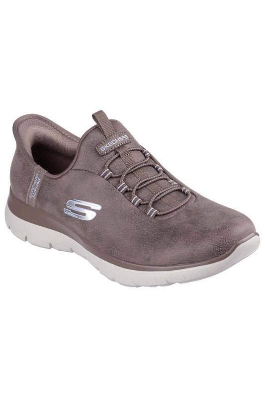 SKECHERS SLIP-INS CASTANHO CLARO