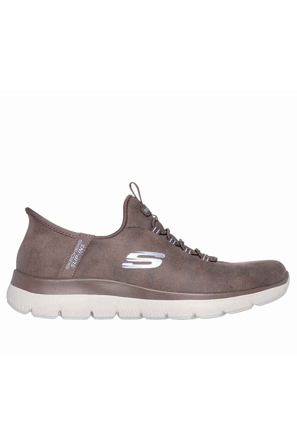 SKECHERS SLIP-INS CASTANHO CLARO